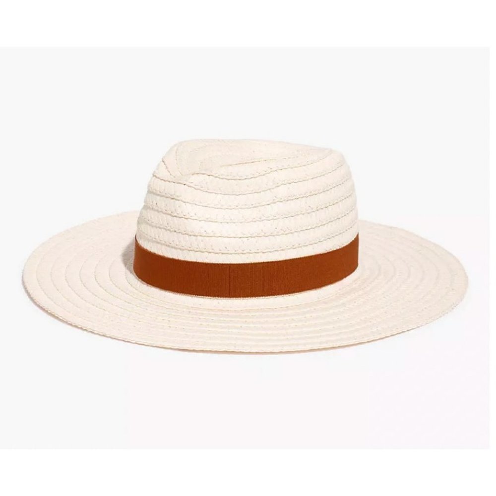 Madewell Women's $40 Packable Braided Straw Hat Antique Cream Size S/M MD832